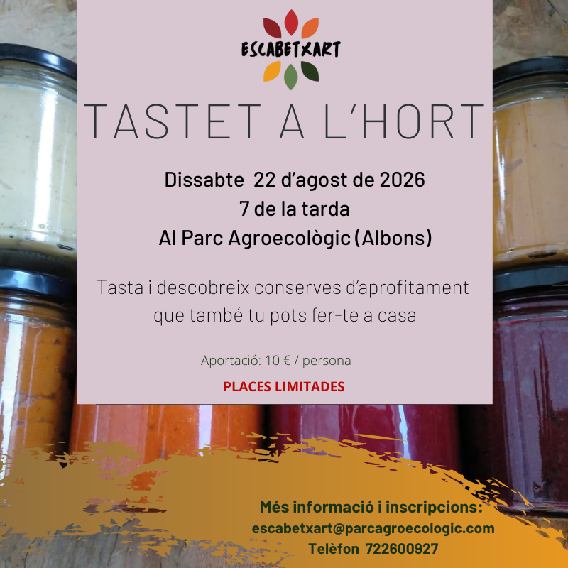 Cartell tastet agost 2026
